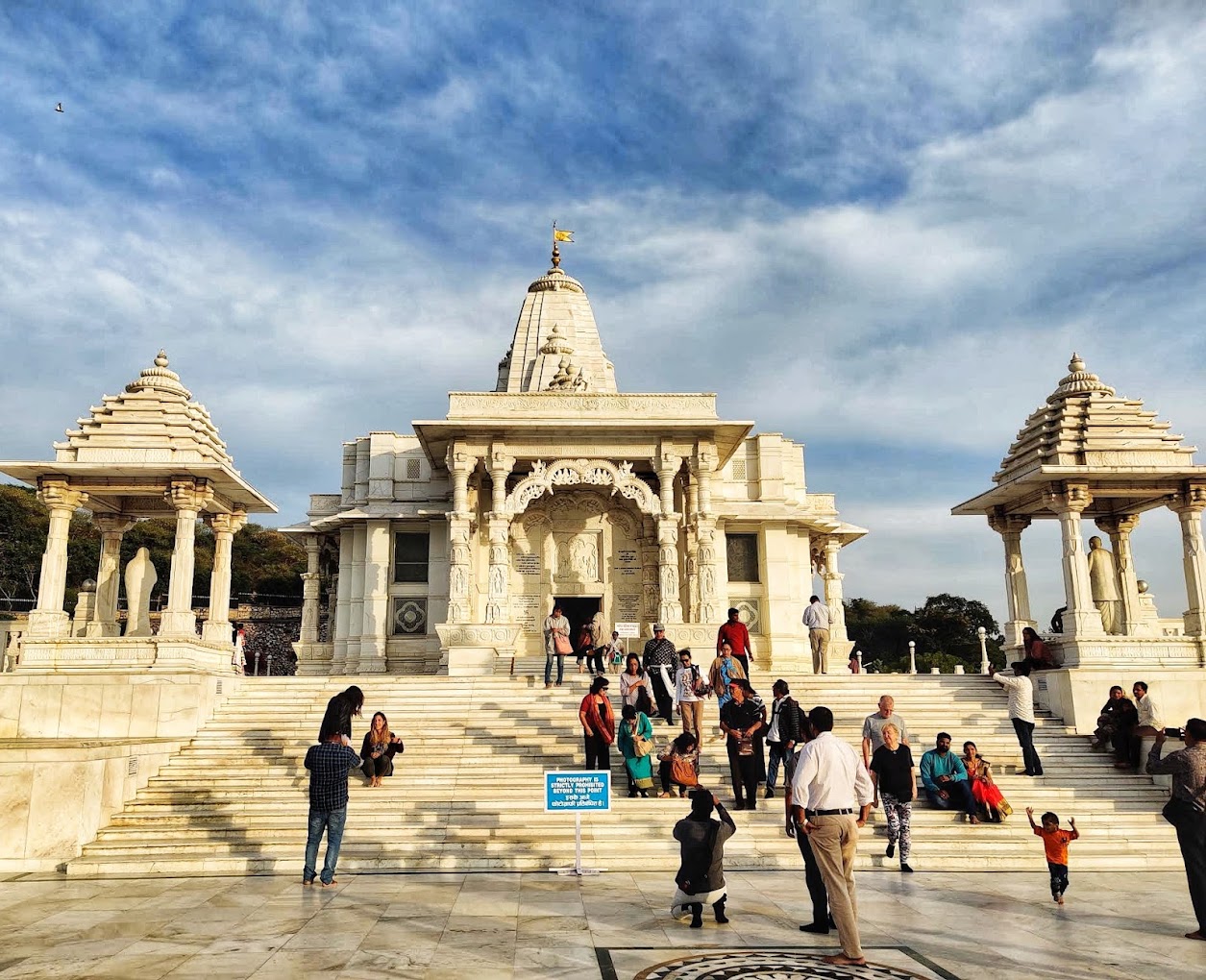 View of Birla Mandir, a popular tourist attraction in Jaipur